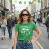 Womens Property of The Irish T Shirt Funny St Patricks Day Cool Saint Paddy Tee Outfit Graphic(Heather Green)