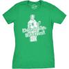Womens Drink Up Bitches T Shirt Funny Hilarious Saint Patricks Day Patty Irish(Green)