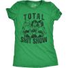 Womens Total Shit Show T Shirt Funny Saint Patricks Day Green Parade Day Tee(Heather Green)