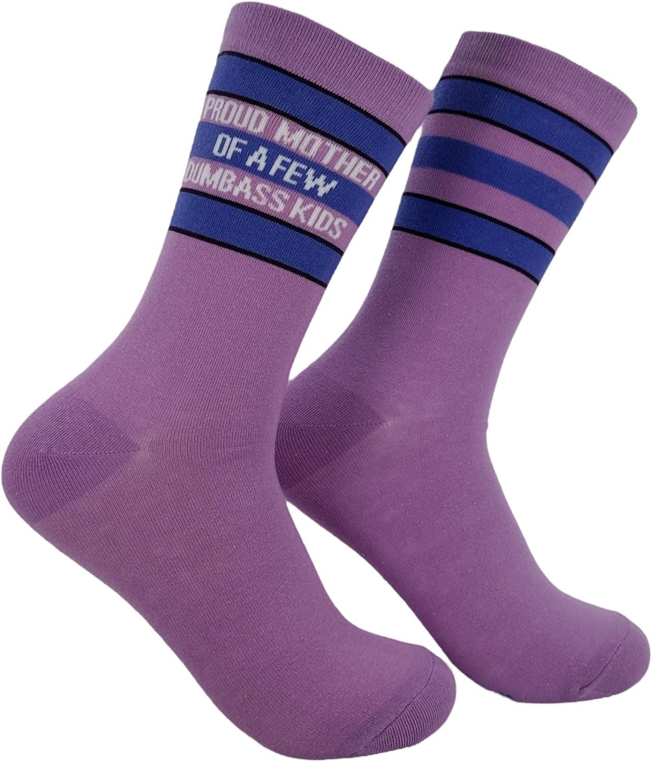 imageWomens Wild Mom Bundle 4 Pack Socks With Funny Graphics for Crazy Moms Funny Gift for Casual Wear