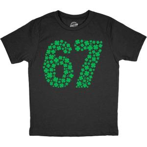 Youth Funny T Shirts 6 7 Clovers Sarcastic St Patricks Day Viral Tee for Kids