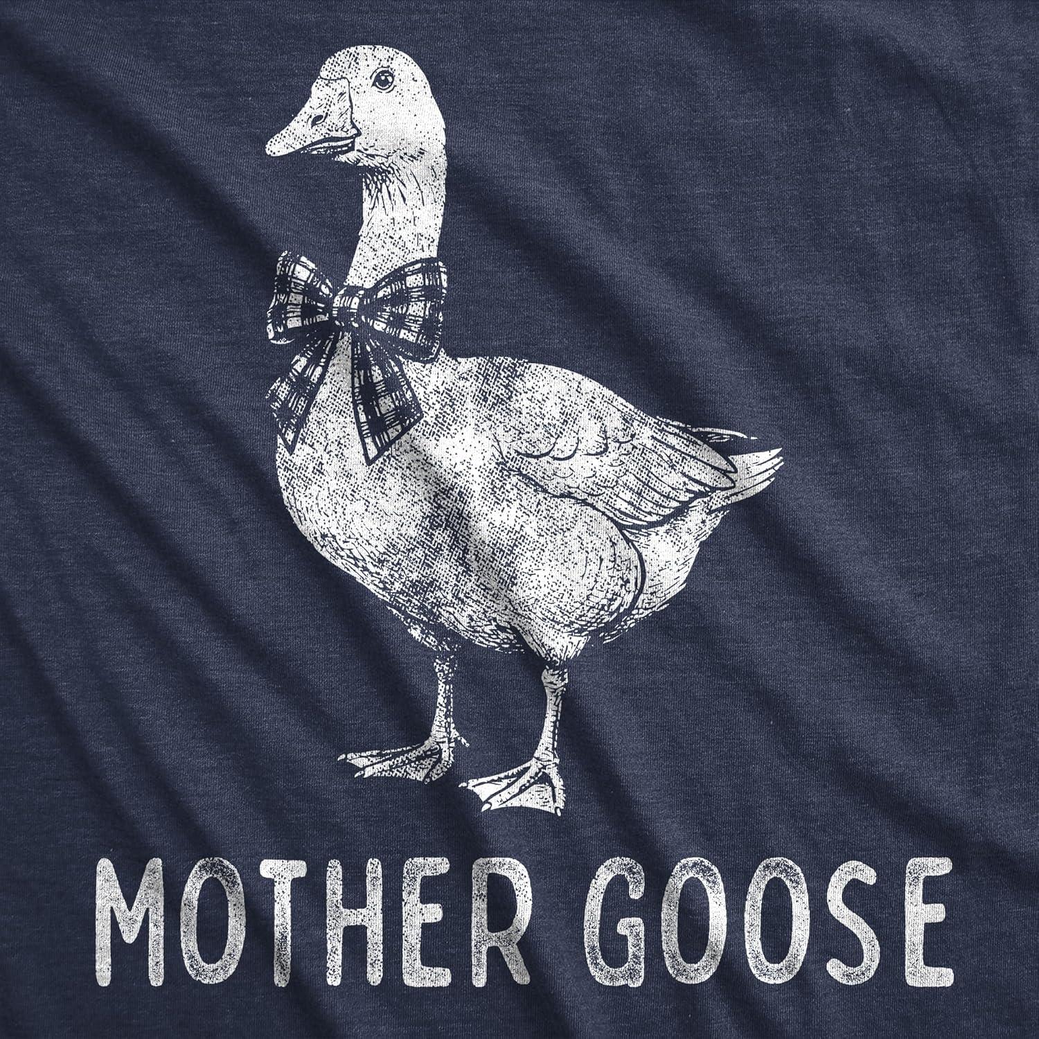 imageWomens Funny T Shirts Mother Goose Cute Mothers Day Tee for Ladies