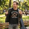 Mens Funny T Shirts Labyrinth Fellowship Adventure Co Jim Henson’s Jim Movie Tee for Guys(Heather Black – Chilly Fire Gang)