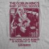 Mens Funny T Shirts Labyrinth Fellowship Adventure Co Jim Henson’s Jim Movie Tee for Guys(Light Heather Grey – Goblin Kings Babysitting)
