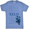 Mens Funny T Shirts Labyrinth Fellowship Adventure Co Jim Henson’s Jim Movie Tee for Guys(Light Heather Blue – Ello Repeated)