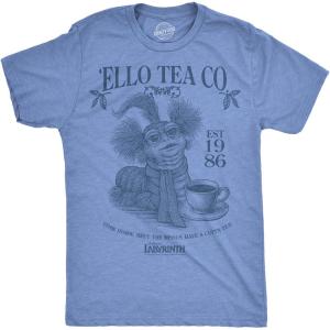 Mens Funny T Shirts Labyrinth Fellowship Adventure Co Jim Henson’s Jim Movie Tee for Guys(Light Heather Blue – Ello Tea Co)