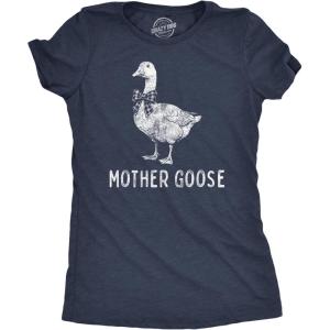 Womens Funny T Shirts Mother Goose Cute Mothers Day Tee for Ladies