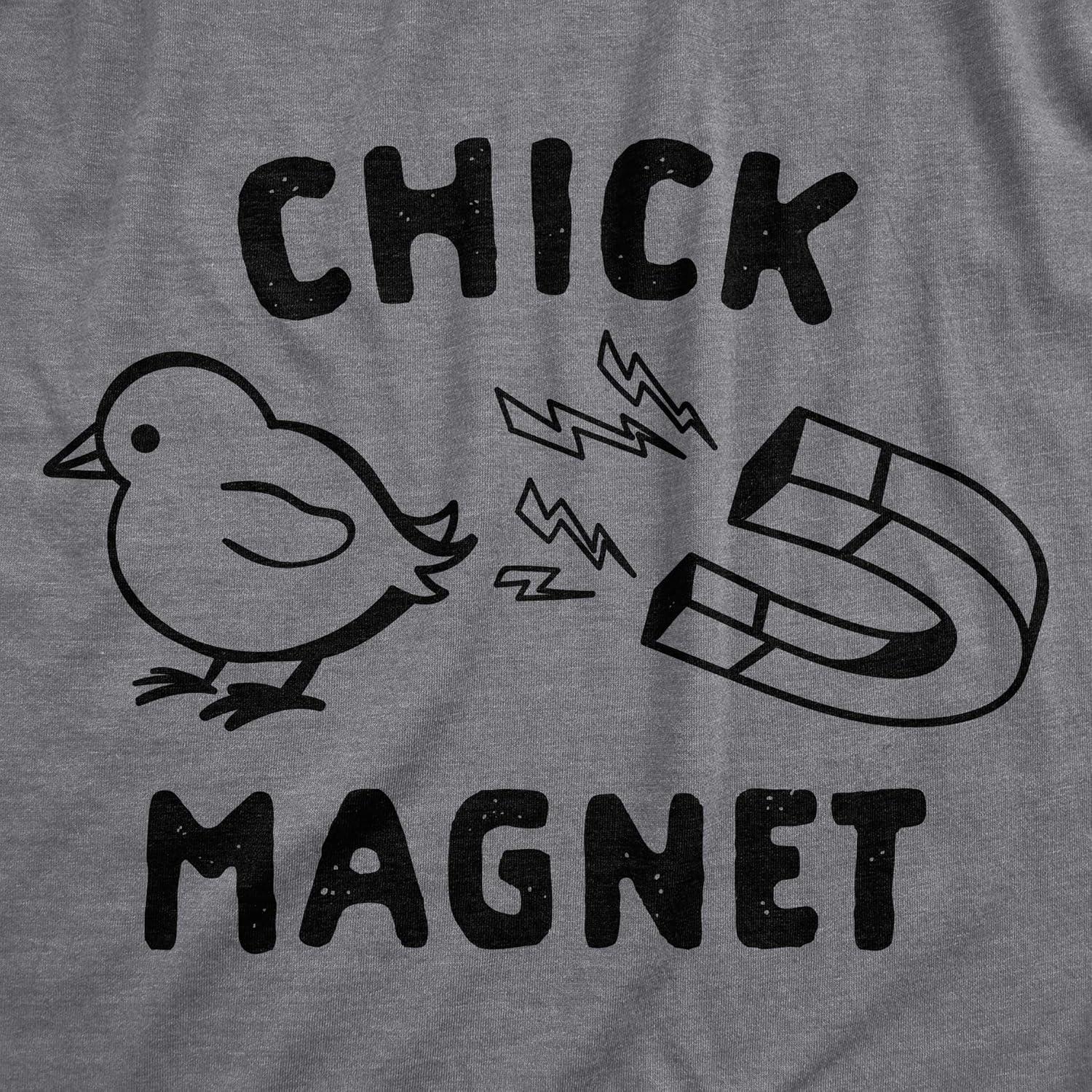 imageFunny Easter T Shirts for Men Sarcastic Bunny Tees for Guys Perfect for BasketsDark Heather Grey Chick Magnet