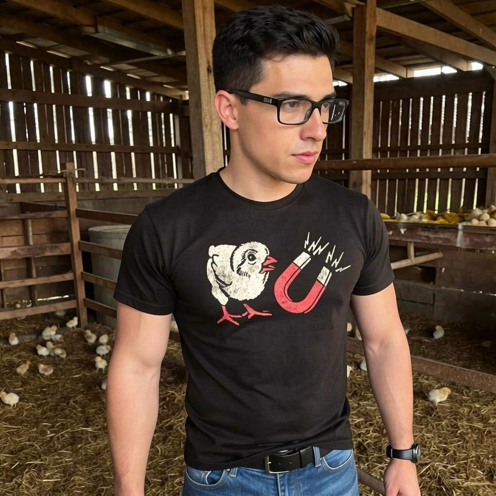 imageFunny Easter T Shirts for Men Sarcastic Bunny Tees for Guys Perfect for BasketsHeather Black Chick Magnet