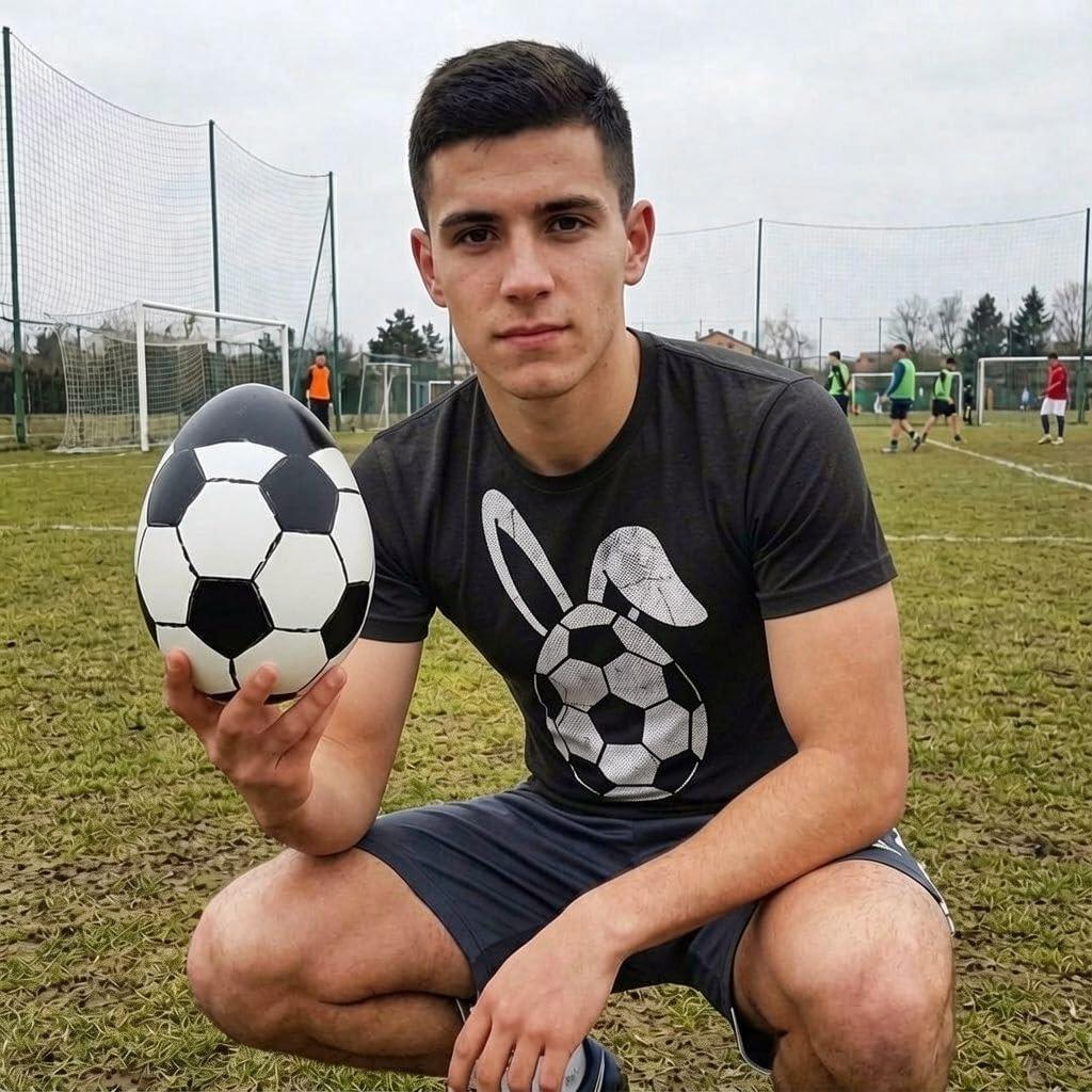 imageMens Funny T Shirts Soccer Easter Egg Sarcastic Easter Sunday Tee for Men