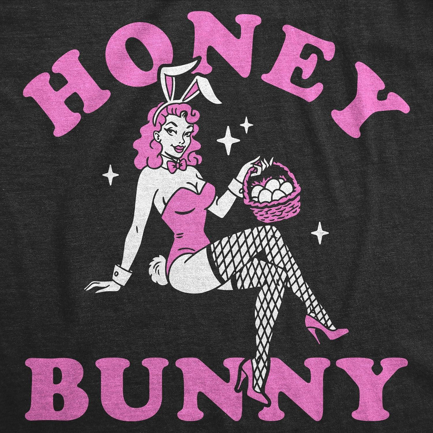imageWomens Funny T Shirts Honey Bunny Sarcastic Sexy Easter Bunny Tee for Ladies