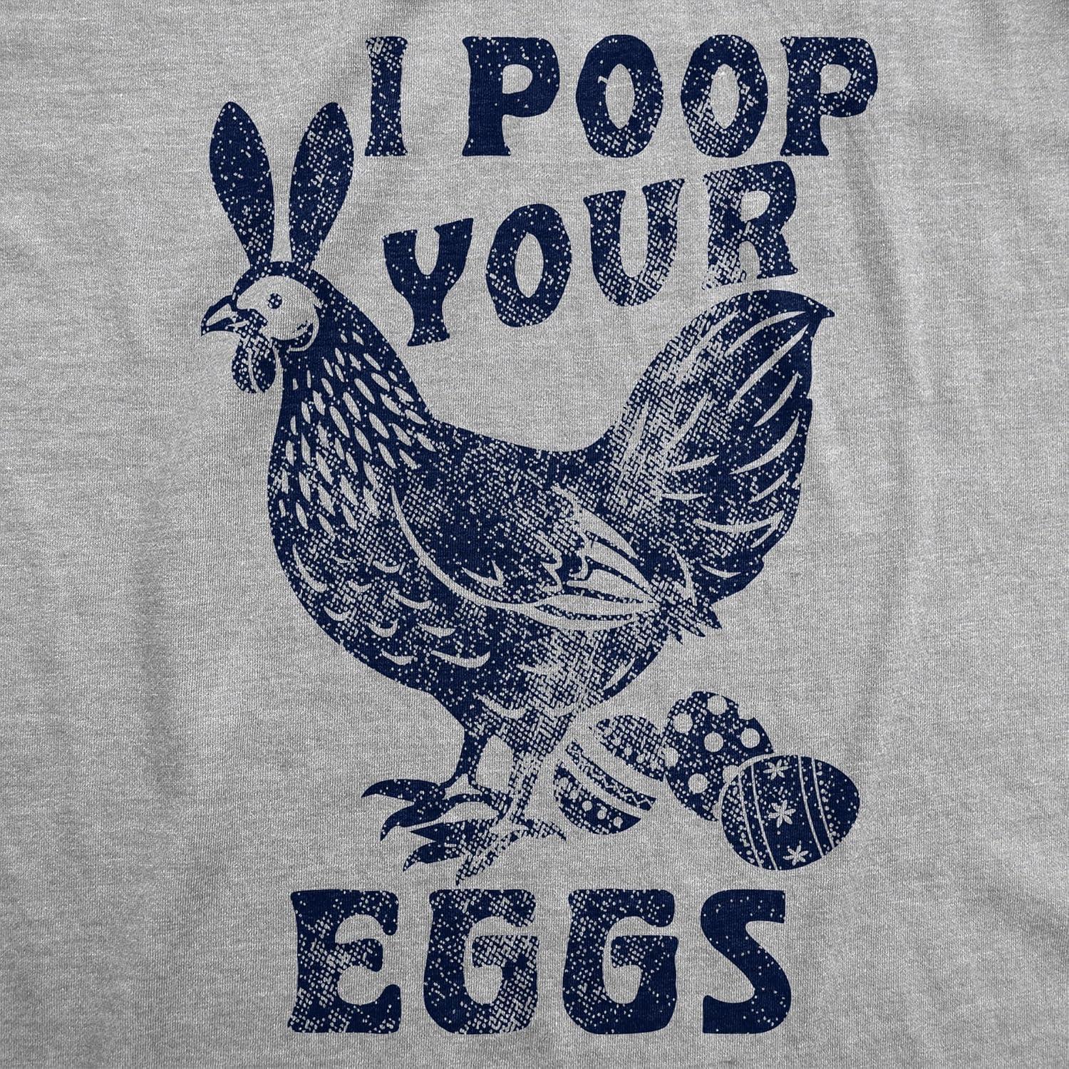 imageWomens Funny T Shirts I Poor Your Eggs Sarcastic Easter Graphic Novelty Tee for Ladies