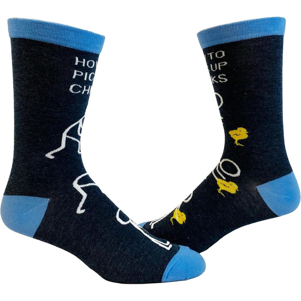 imageCrazy Dog TShirts Youth How to Pick Up Chicks Socks Funny Easter Gift Footwear Funny Gift for Casual Wear