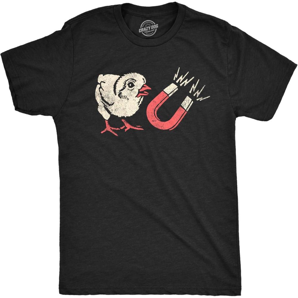 imageFunny Easter T Shirts for Men Sarcastic Bunny Tees for Guys Perfect for BasketsHeather Black Chick Magnet