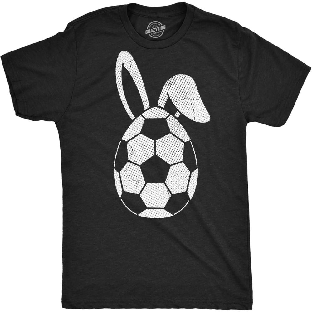 imageMens Funny T Shirts Soccer Easter Egg Sarcastic Easter Sunday Tee for Men