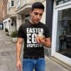 Funny Easter T Shirts for Men Sarcastic Bunny Tees for Guys – Perfect for Baskets(Heather Black – Easter Egg Inspector)