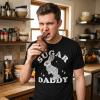 Funny Easter T Shirts for Men Sarcastic Bunny Tees for Guys – Perfect for Baskets(Heather Black – Sugar Daddy Bunny)