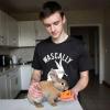 Funny Easter T Shirts for Men Sarcastic Bunny Tees for Guys – Perfect for Baskets(Heather Black – Wascally Rabbit)