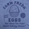 Funny Easter T Shirts for Women Cute Bunny Tees for Ladies to Celebrate Spring(Light Heather Blue – Farm Fresh Eggs)