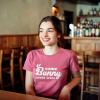 Womens Some Bunny Needs Wine T Shirt Cute Easter Faith Sarcastic Girls Tee(Heather Pink – Bunny Wine)