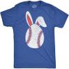 Mens Funny T Shirts Baseball Easter Egg Sarcastic Easter Sunday Tee for Men