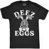 Mens Funny T Shirts Deez Eggs Sarcastic Easter Bunny Graphic Novelty Tee for Men