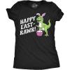 Womens Funny T Shirts Happy East Rawr Sarcastic Dino Easter Tee for Ladies