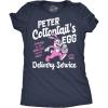 Womens Funny T Shirts Peter Cottontails Egg Delivery Service Sarcastic Easter Tee for Ladies