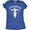 Womens Later Hater Funny Jesus Graphic Tee Sarcastic Christian Tee for Ladies(Heather Royal – Later Hater)