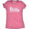 Womens Some Bunny Needs Wine T Shirt Cute Easter Faith Sarcastic Girls Tee(Heather Pink – Bunny Wine)