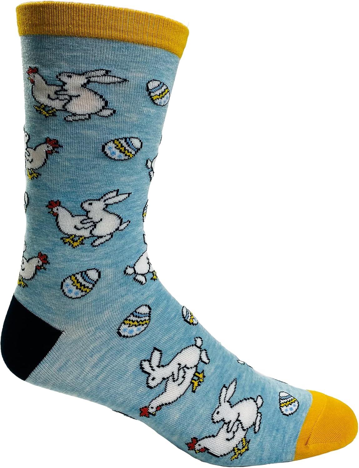 imageCrazy Dog TShirts Mens How Easter Eggs Are Made Socks Funny Easter Bunny Chicken Novelty Graphic Footwear Funny Gift for Casual Wear