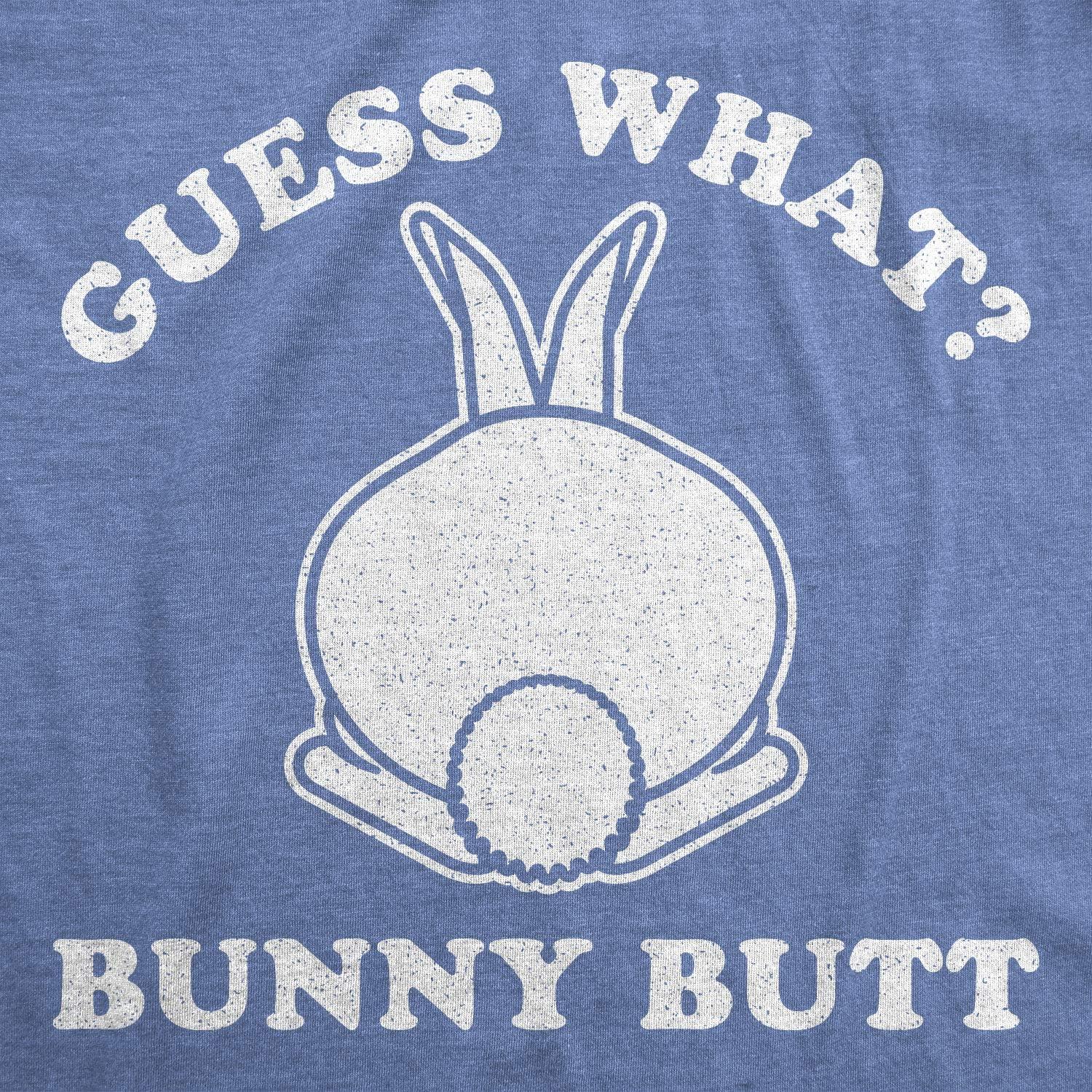 imageWomens Guess What Bunny Butt T Shirt Funny Easter Sunday Gift for Egg BasketLight Heather Blue