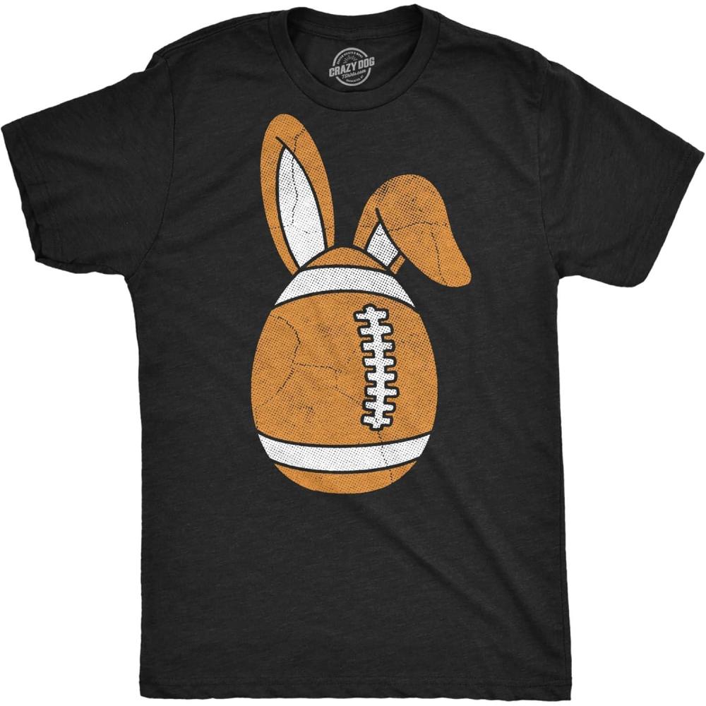 imageMens Funny T Shirts Football Easter Egg Sarcastic Easter Sunday Tee for Men
