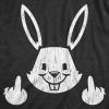 Mens Bunny Giving The Finger T Shirt Funny Easter Graphic Cool Novelty Tee(Heather Black)