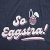 Womens Funny T Shirts So Eggstra Glitter Sarcastic Easter Graphic Novelty Tee for Ladies