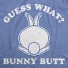 Womens Guess What Bunny Butt T Shirt Funny Easter Sunday Gift for Egg Basket(Light Heather Blue)