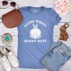 Womens Guess What Bunny Butt T Shirt Funny Easter Sunday Gift for Egg Basket(Light Heather Blue)