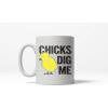 Crazy Dog T-Shirts Chicks Dig Me Funny Baby Chick Easter Sunday Flirting Ceramic Coffee Drinking Mug – 11ozCeramic Microwave Safe Insulated Drinking Cup