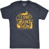 Mens I Got Buns Hun T Shirt Funny Easter Sunday Bunny Rabbit Joke Tee for Guys(Heather Navy – Buns)