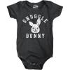 Snuggle Bunny Baby Bodysuit Funny Easter Sunday Jumper for Infants(Heather Black – Snuggle Bunny)