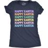 Womens Funny T Shirts Happy Easter Glitter Stack Cute Easter Sunday Tee for Ladies