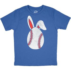 Youth Funny T Shirts Baseball Easter Egg Sarcastic Easter Sunday Tee for Kids