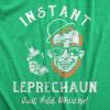 Mens Instant Leprechaun Just Add Whiskey T Shirt Funny St Paddys Day Parade Drinking Tee for Guys(Heather Green)