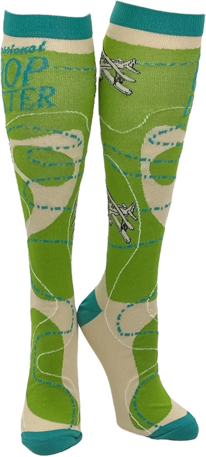 imageCrazy Dog TShirts Funny Mens Compression Socks Rugged High Socks with Tools Sports and More Pressure Socks For MenPro Crop Duster