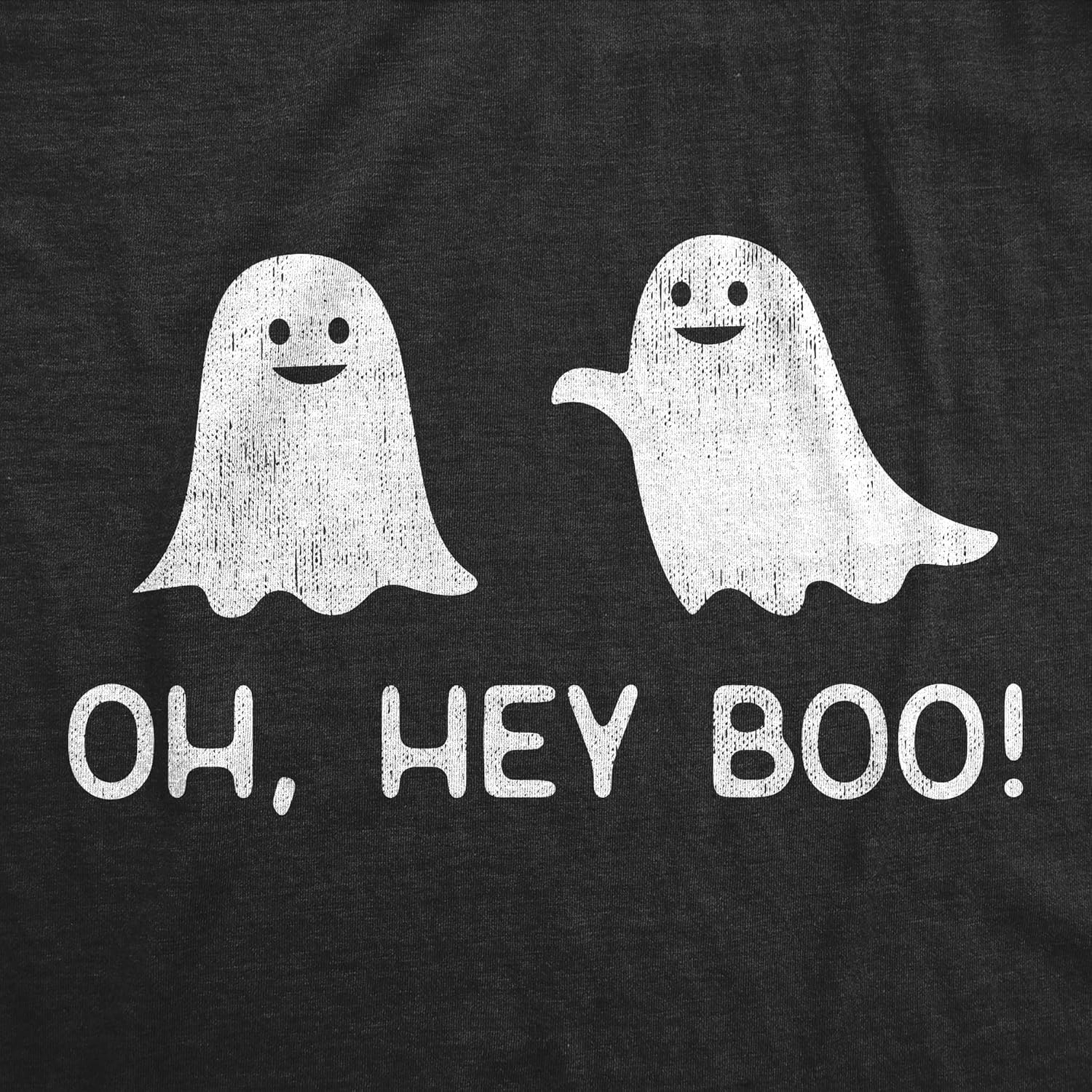 imageWomens Oh Hey Boo T Shirt Funny Halloween Party Ghost Relationship Tee for LadiesHeather Black Boo