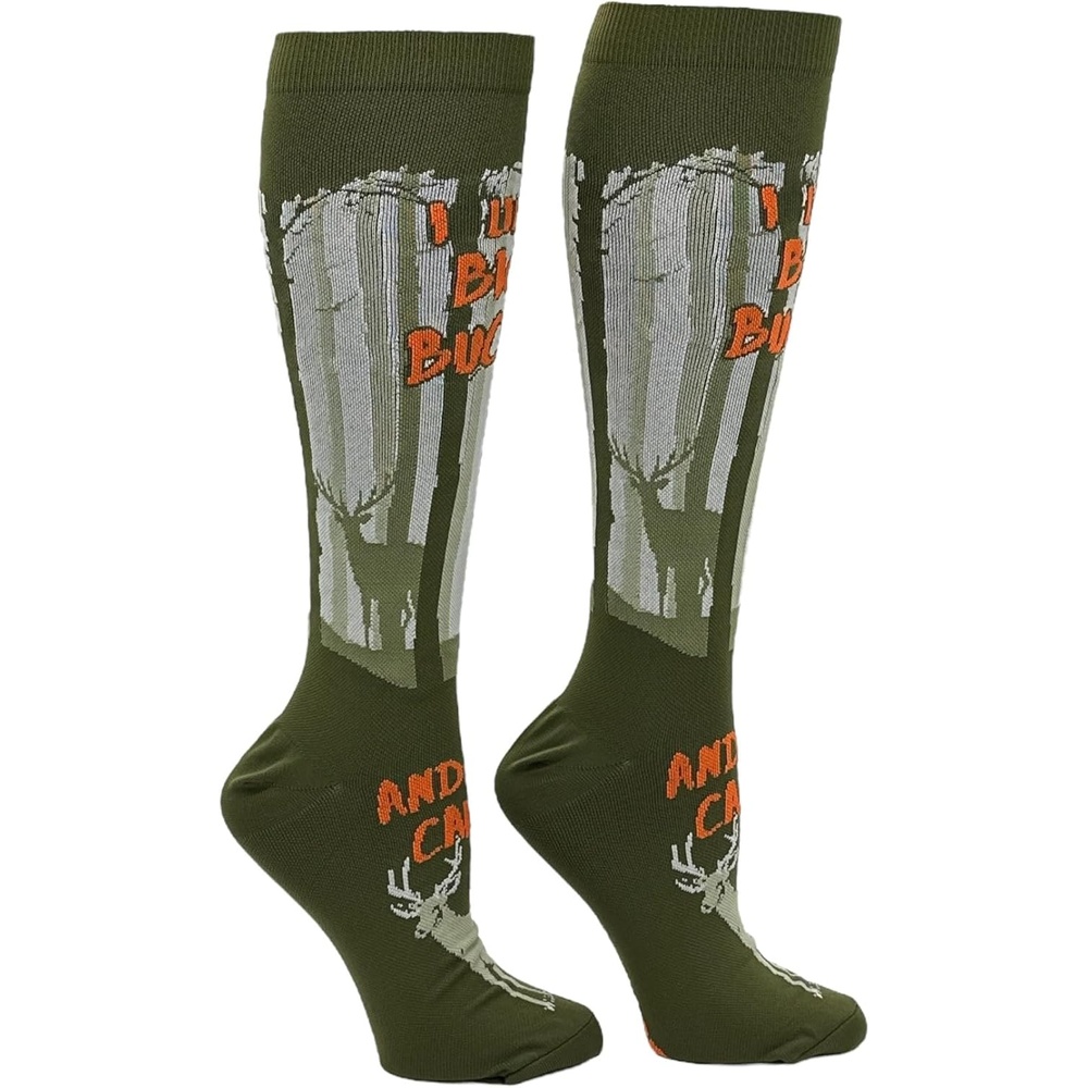 imageCrazy Dog TShirts Funny Mens Compression Socks Rugged High Socks with Tools Sports and More Pressure Socks For MenBig Bucks