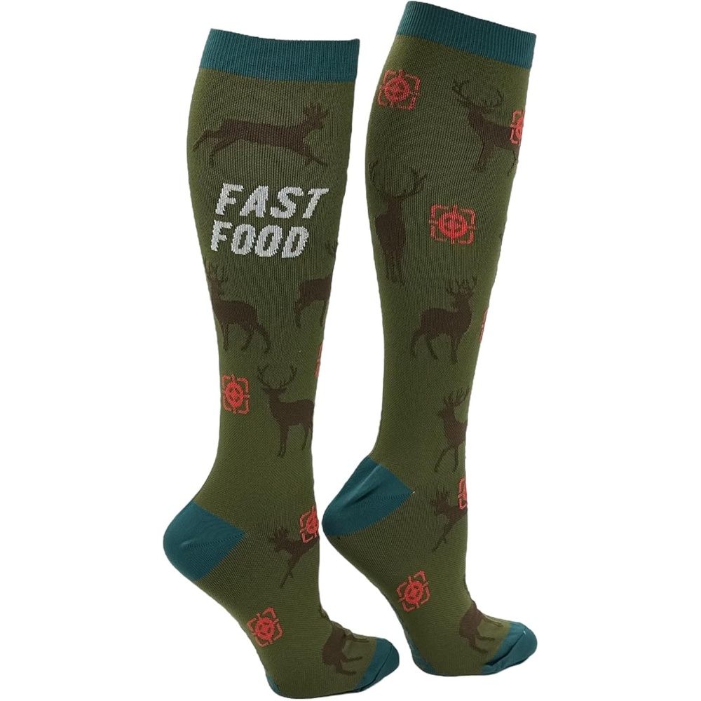 imageCrazy Dog TShirts Funny Mens Compression Socks Rugged High Socks with Tools Sports and More Pressure Socks For MenFast Food