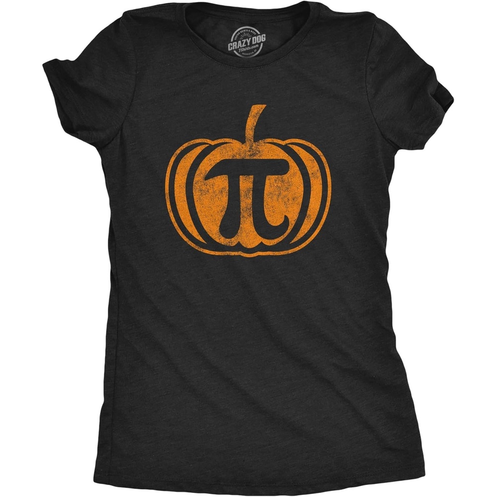 imageWomens Pumpkin Pi T Shirt Math Shirt Pie Thanksgiving Tee for WomenHeather Black