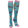 Crazy Dog T-Shirts Cute and Funny Compression Socks for Women and Men with Funny Sayings Funny Gift for Casual Wear(Chinchillin)