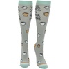 Crazy Dog T-Shirts Cute and Funny Compression Socks for Women and Men with Funny Sayings Funny Gift for Casual Wear(Coffee 3 People)
